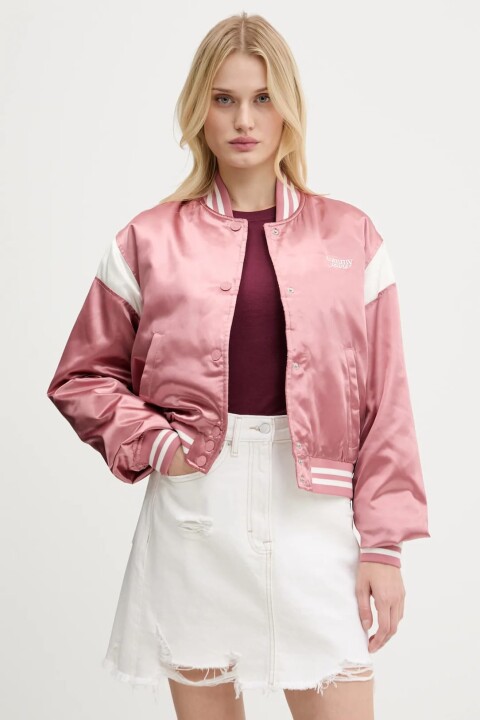 Kadın Script Varsity Mont - Pudra - Tommy Hilfiger