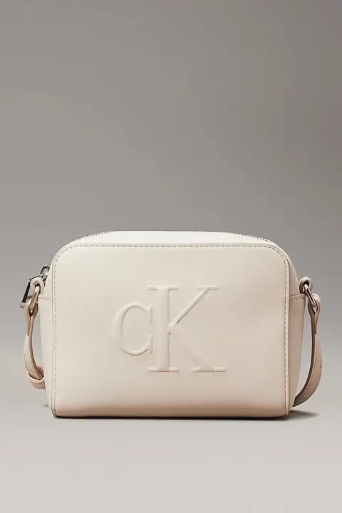 Kadın Sculpted Camera Bag Omuz Çantası - Bej 