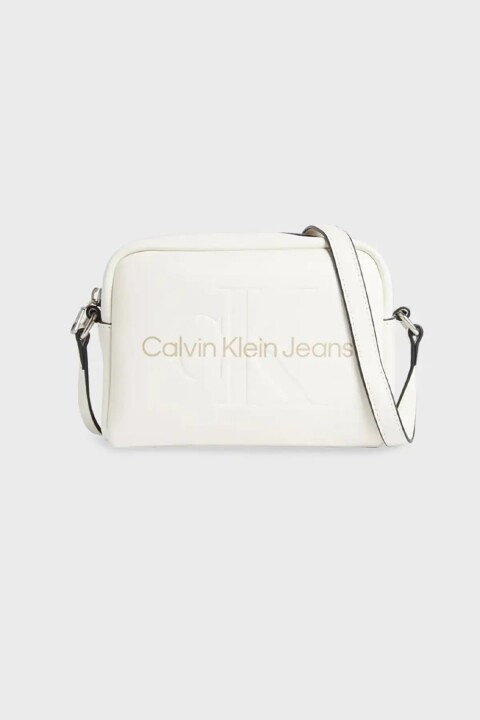 Kadın Sculpted Camera Bag Omuz Çantası - Beyaz 