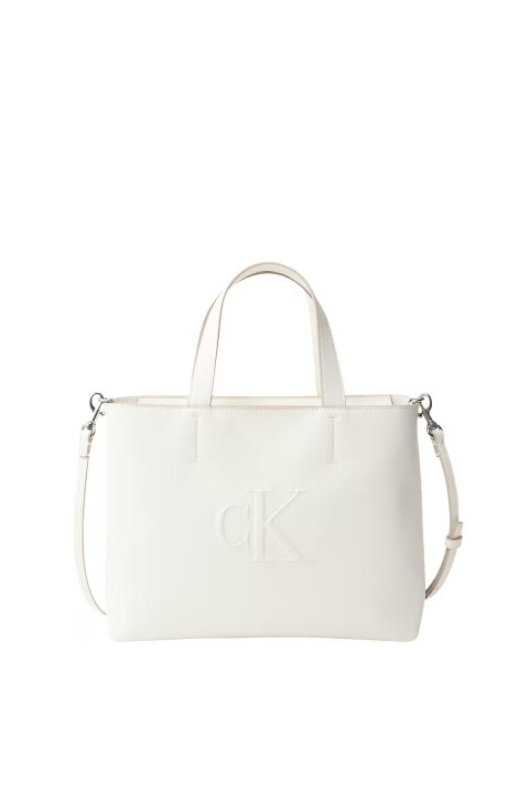 Kadın Sculpted Mini EW Tote EL Çantası -Beyaz 