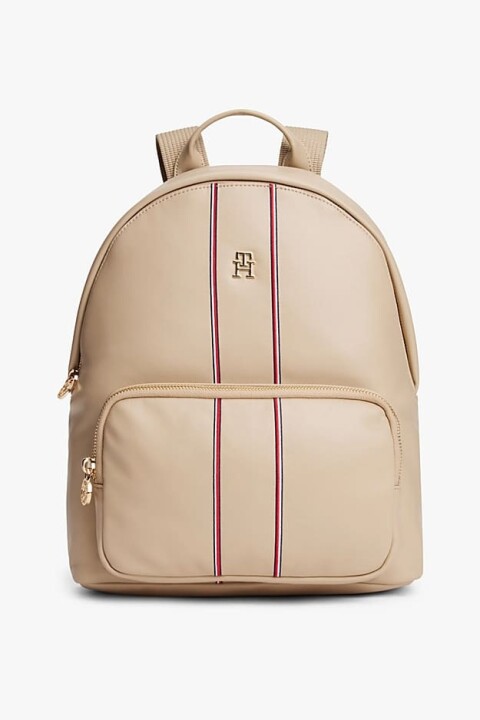 Kadın Şerit Detaylı Sırt Çantası - Bej - Tommy Hilfiger