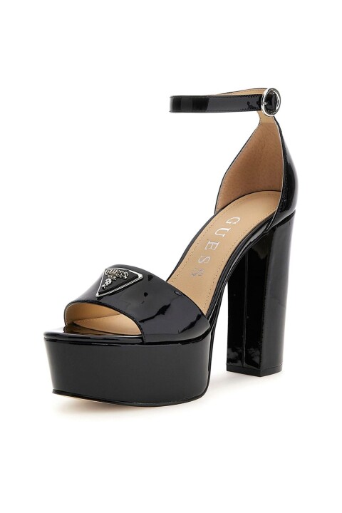 Kadın Seton Deri Topuklu Ayakkabı - Siyah - Guess