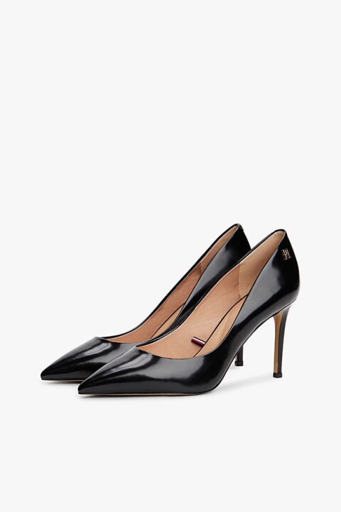 Kadın Sivri Burun İnce Topuklu Stiletto - Siyah - Tommy Hilfiger