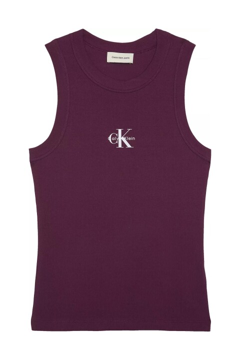 Kadın Sl Monogram Rib Tank Atlet - Mor - Calvin Klein