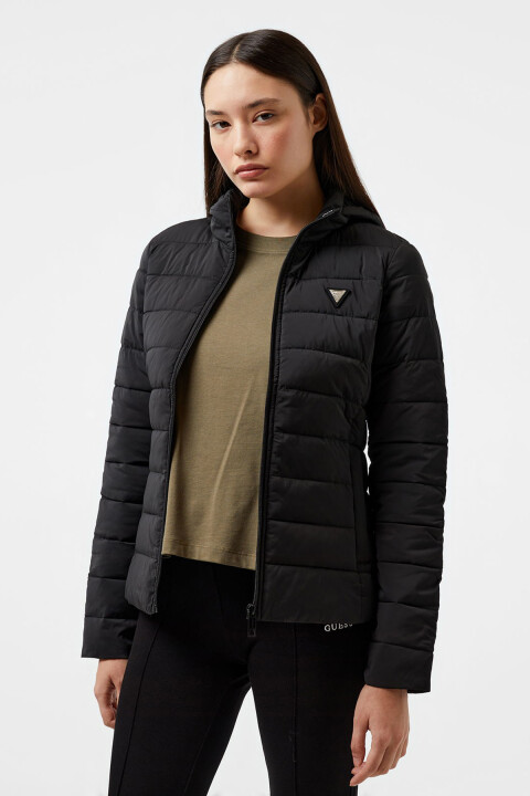 Kadın Solıd Heavy Dark Kalıp Şişme Mont - Siyah 