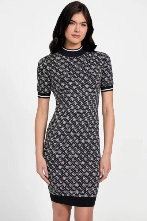 Kadın Ss Lise Triko Elbise - Siyah 