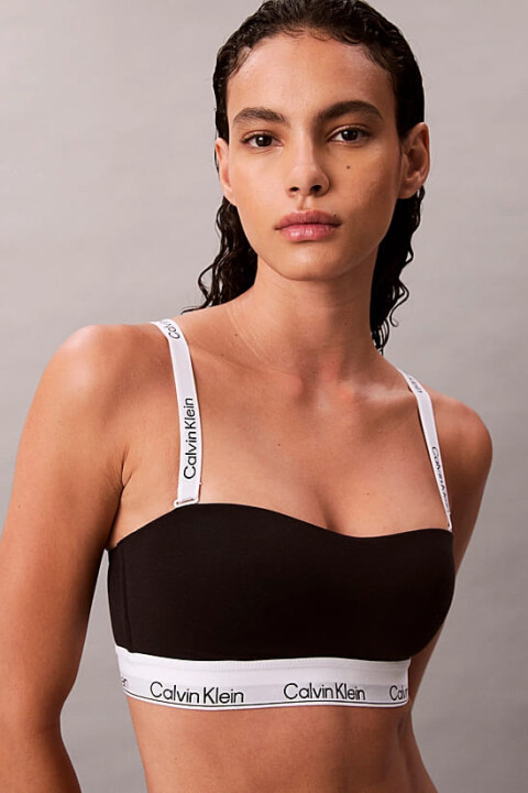 Kadın Straplez Olabilen Yazı Logolu Büstiyer Sütyen - Siyah - Calvin Klein