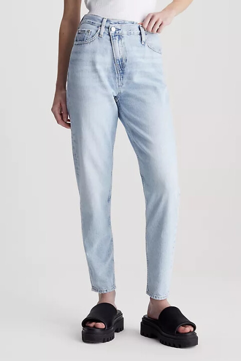 Kadın Streç Yüksek Bel Slim Fit Jean Pantolon - Açık Mavi - Calvin Klein