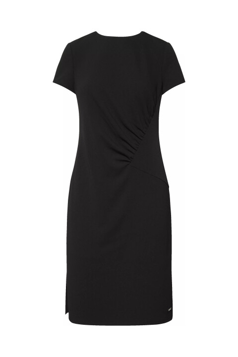 Kadın Stretch Crepe Ss Dress Elbise - Siyah - Calvin Klein