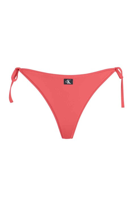 Kadın String Side Tie Swim Bottom - Mercan - Calvin Klein