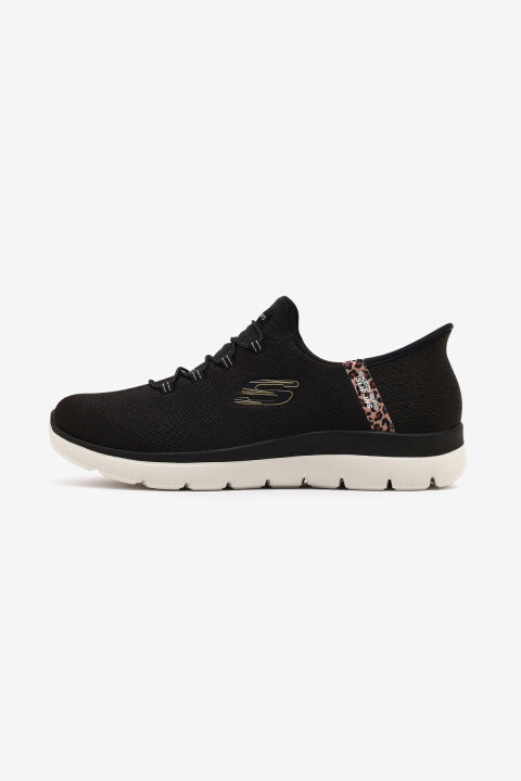 Kadın Summits Leopard Chic Spor Ayakkabı - Siyah/Çoklu - Skechers