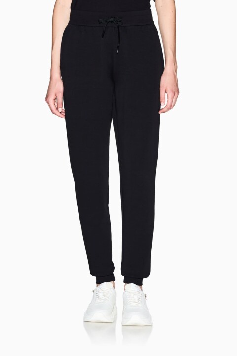 Kadın Tam Kalıp Bağcıklı Lastik Paçalı Eşofman Altı - Siyah - Armani Exchange