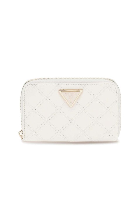 Kadın Tamsin Kapitone Fermuarlı Cüzdan - Beyaz 