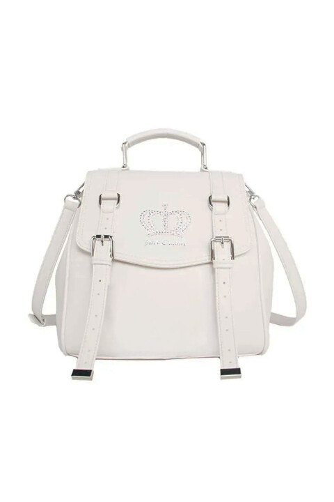 Kadın Taşlı Logo Detaylı Sırt Çantası - Ekru - Juicy Couture