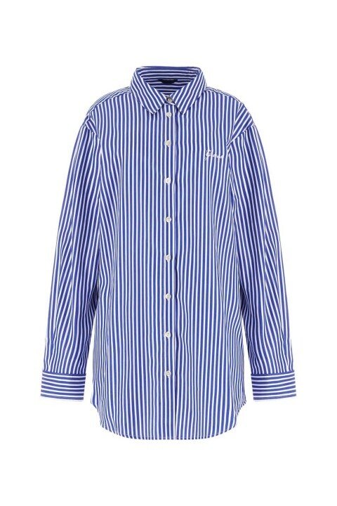 Kadın Tecla Comfort Fit Poplin Gömlek - Mavi - Guess