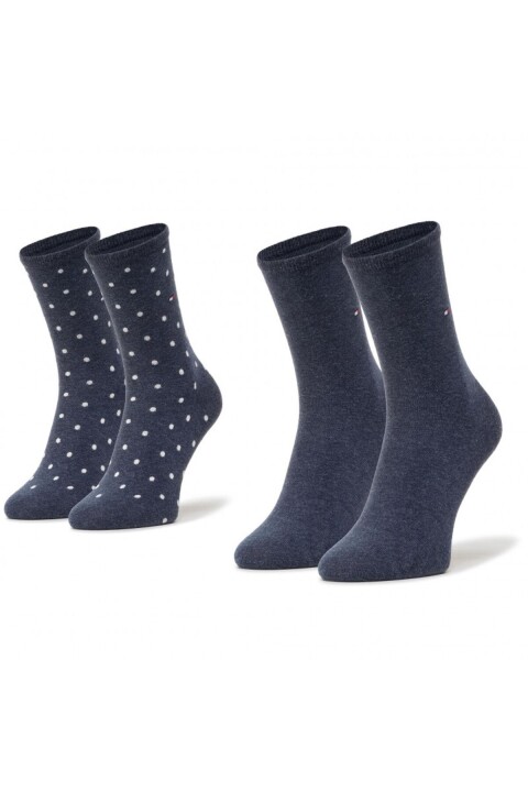 Kadın Th 2'li Uzun Çorap - Lacivert - Tommy Hilfiger