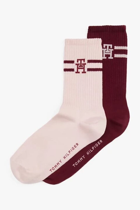 Kadın Th 2'li Uzun Çorap - Pembe - Tommy Hilfiger