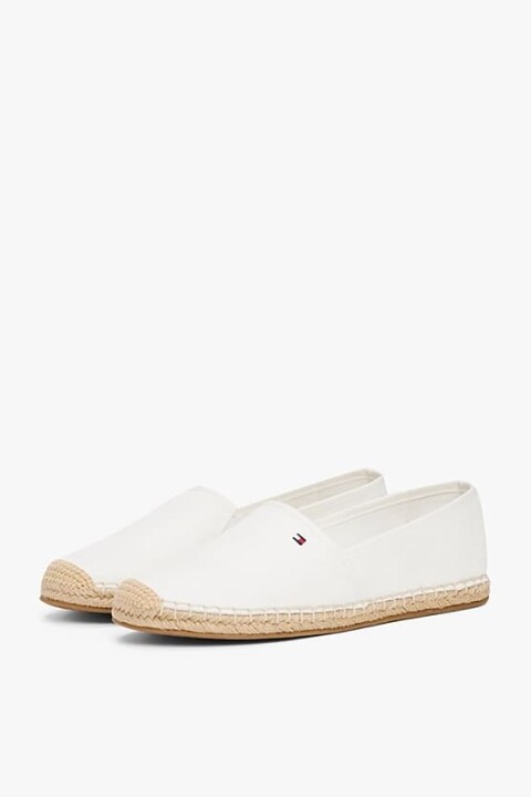Kadın Th Bayrak Nakışlık Canvas Espadrille Loafer Ayakkabı - Ekru - Tommy Hilfiger