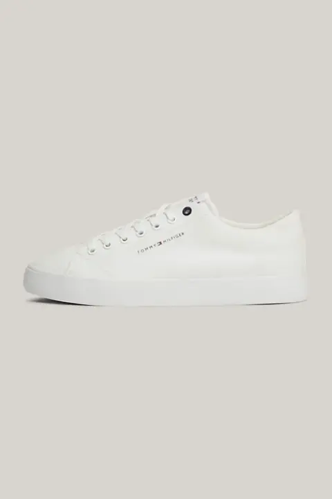 Erkek Th Canvas Bağcıklı Spor Ayakkabı - Beyaz 