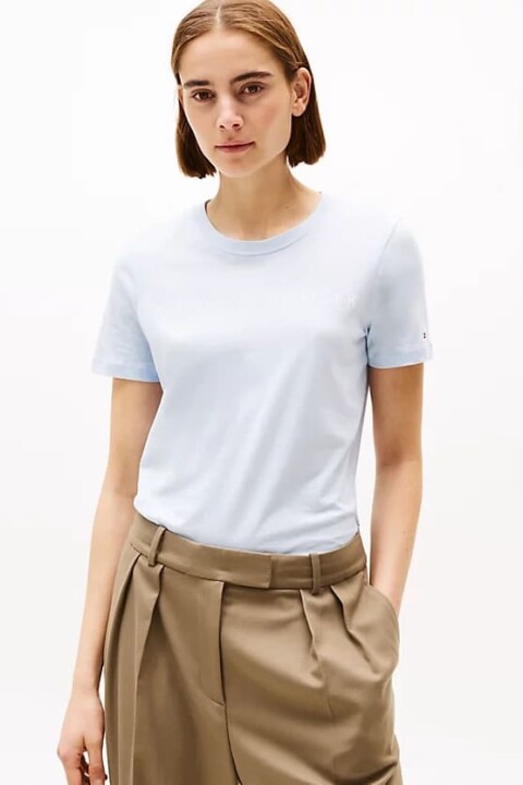 Kadın Th Crew Logolu T-Shirt - Mavi 