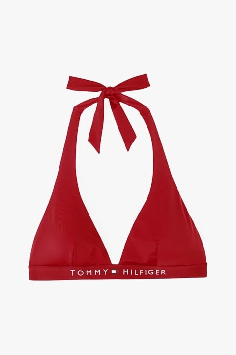 Kadın Th Halterneck Bikini Üstü - Kırmızı - Tommy Hilfiger