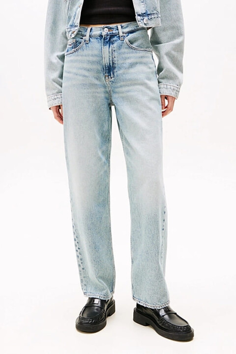 Kadın Th Layla Yüksek Bel Düz Paça Jeans - Açık Mavi - Tommy Hilfiger