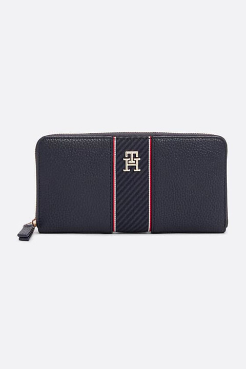 Kadın Th Logo Fermuarlı Cüzdan - Lacivert 