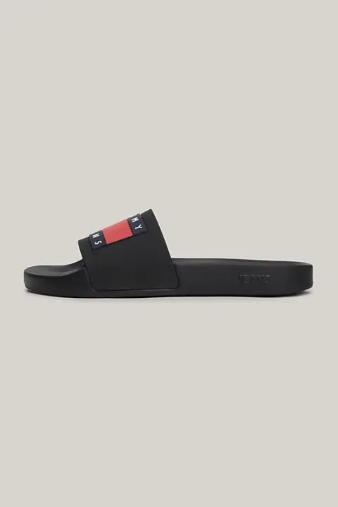 Erkek Th Logo Kabartmalı Terlik - Siyah - Tommy Hilfiger
