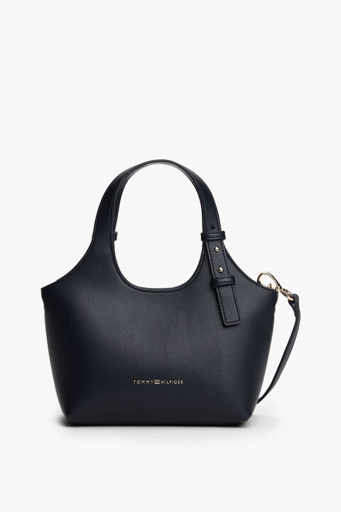Kadın TH Logo Mini Tote Omuz Askılı El Çantası - Lacivert - Tommy Hilfiger