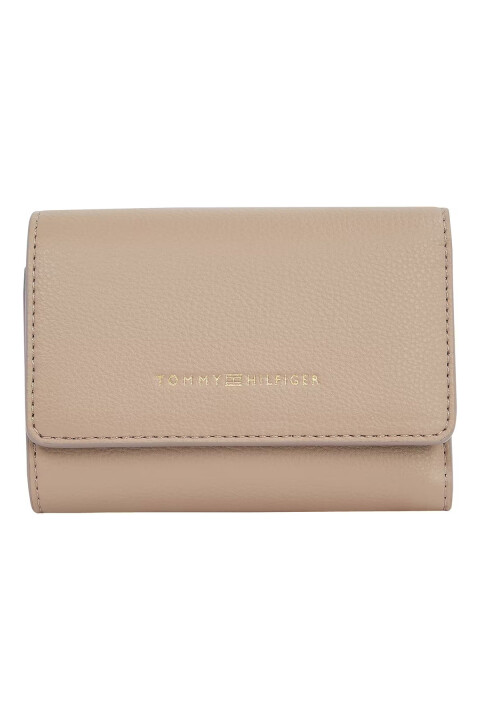 Kadın TH Logotape Trifold Cüzdan - Bej 