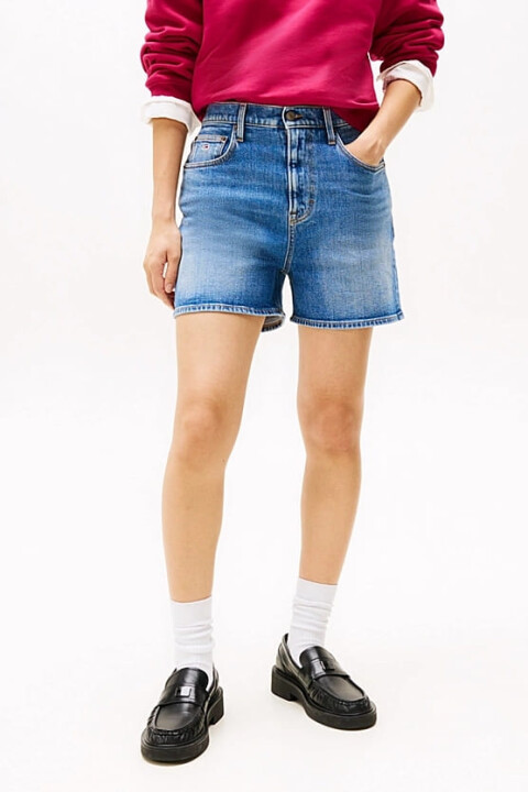 Kadın Th Mom Denim Şort - Mavi - Tommy Hilfiger