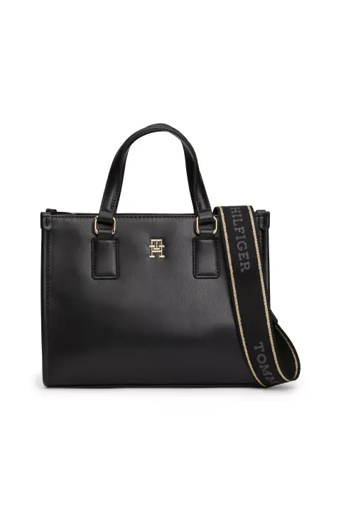 Kadın Th Monotip Mini Tote El Ve Omuz Çantası - Siyah 