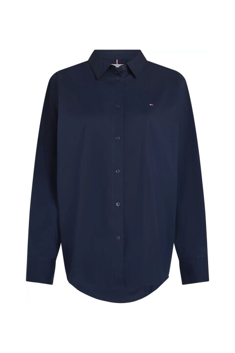 Kadın Th Poplin Regular Gömlek - Lacivert 