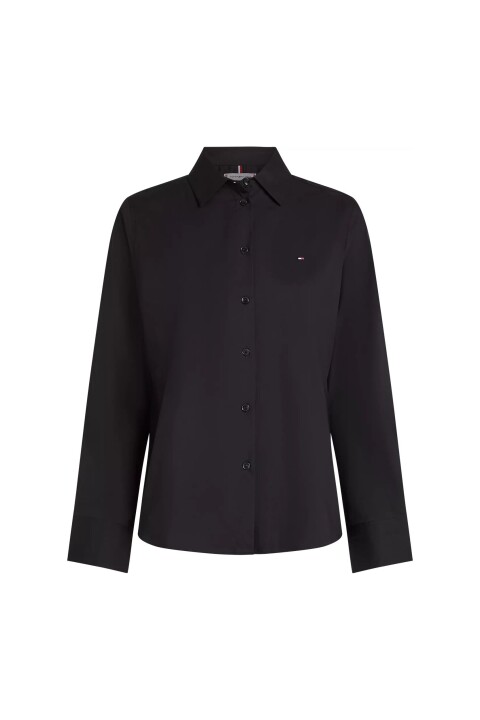 Kadın Th Poplin Regular Gömlek - Siyah 