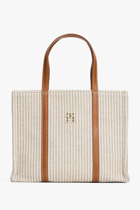 Kadın Th Premium Tote Plaj Çantası - Krem 