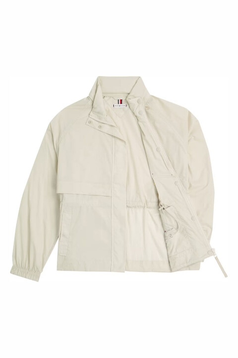 Kadın TH Ultra Hafif Paketlenebilir Yağmurluk – Beyaz - Tommy Hilfiger