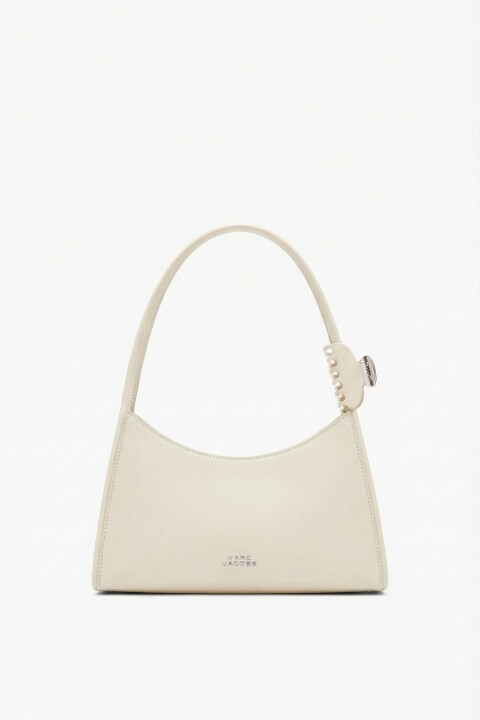 Kadın The Glam Claw Toka Aksesuarlı Deri Omuz Çantası - Beyaz - Marc Jacobs