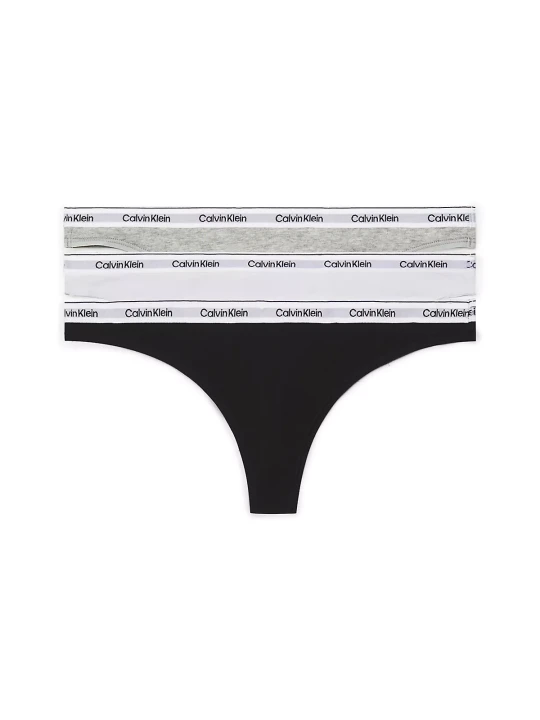 Kadın Thong 3 Renkli Külot Set - Calvin Klein