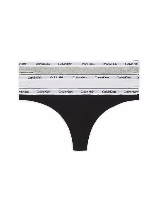 Kadın Thong 3 Renkli Külot Set - Calvin Klein