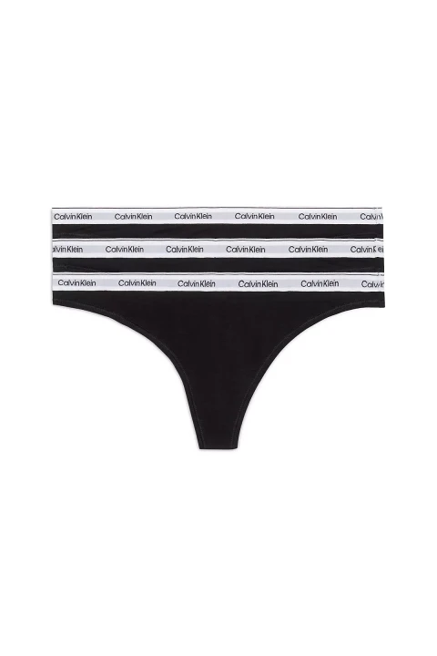 Kadın Thong 3Pk Külot-Siyah 