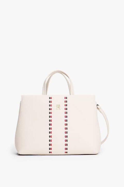 Kadın Timeless Dekoratif Şerit Detaylı El ve Omuz Çantası - Bej 