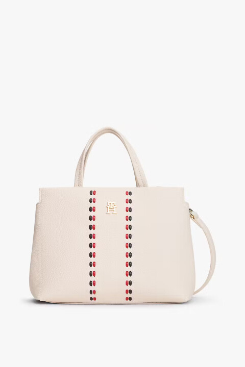 Kadın Timeless Mini Dekoratif Şerit Detaylı El Çantası - Bej 