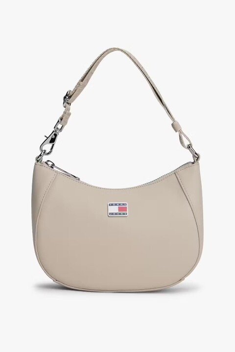 Kadın Tjw Daily Elevated Shoulder Bag Minimal Omuz Çantası - Bej - Tommy Hilfiger