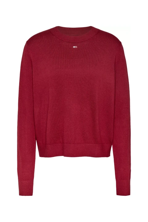 Kadın Tjw Essentıal Crew Neck Kazak-Kırmızı 