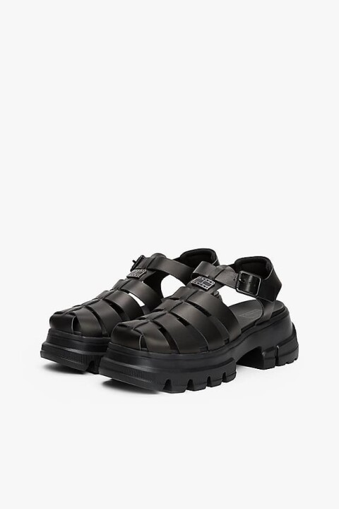 Kadın Tjw Fisherman Balıkçı Sandalet - Siyah - Tommy Hilfiger