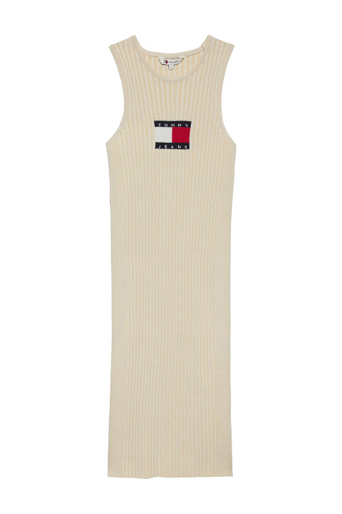 Kadın TJW Flag Sweater Mini Elbise - Ekru - Tommy Hilfiger