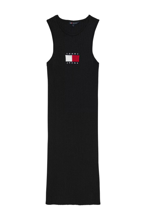 Kadın TJW Flag Sweater Mini Elbise - Siyah 