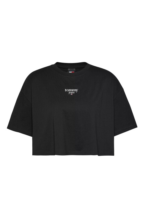 Kadın Tjw Ovs Crp Ess Logo 1 Crop T-Shirt-Siyah 