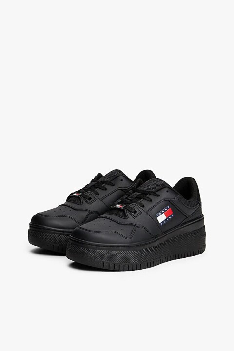 Kadın Tjw Retro Basket Platform Sneaker - Siyah 