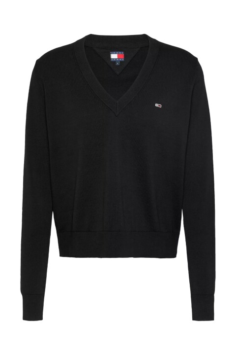 Kadın Tjw Vneck Kazak - Siyah 